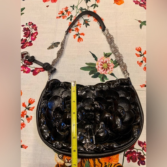 Brighton Black Patent Leather Purse Handbag - Picture 9 of 10